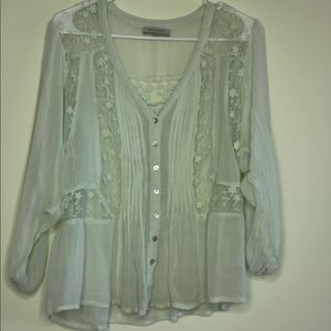 Mint Lace Blouse!
